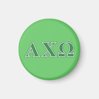 Alphi Chi Omega Gröna Bokstäver Magnet