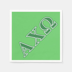 Alphi Chi Omega Grönt Brev Pappersservett