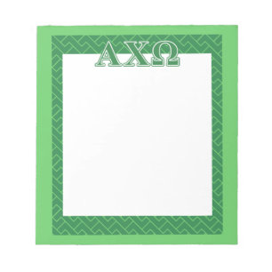 Alphi Chi Omega-Grönten Brev Anteckningsblock