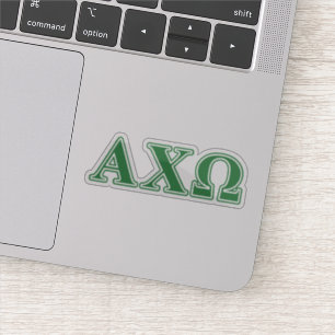 Alphi Chi Omega-Grönten Brev Klistermärken
