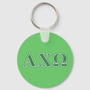 Alphi Chi Omega-Grönten Brev Nyckelring
