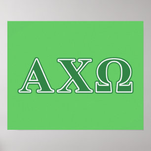 Alphi Chi Omega-Grönten Brev Poster