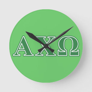 Alphi Chi Omega-Grönten Brev Rund Klocka