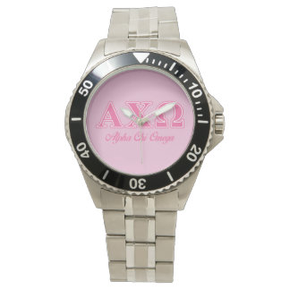 Alphi Chi Omega Rosa Brev Armbandsur