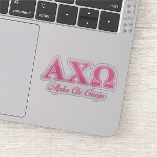 Alphi Chi Omega Rosa Brev Klistermärken