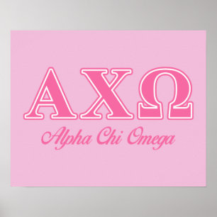 Alphi Chi Omega Rosa Brev Poster