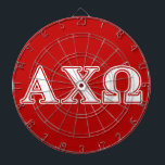 Alphi Chi Omega White och Red Brev Piltavla<br><div class="desc">Kolla in den här officiellen Alpha Chi Omega-designen! Anpassa dina egna grekiska varor på Zazzle.com! Klicka på knappen Anpassa för att infoga din egen namn, klassår eller klubb för att skapa en unik produkt. Prova att lägga till text med hjälp av olika typsnitt och visa en förhandsgranskning av designen! Zazzles...</div>