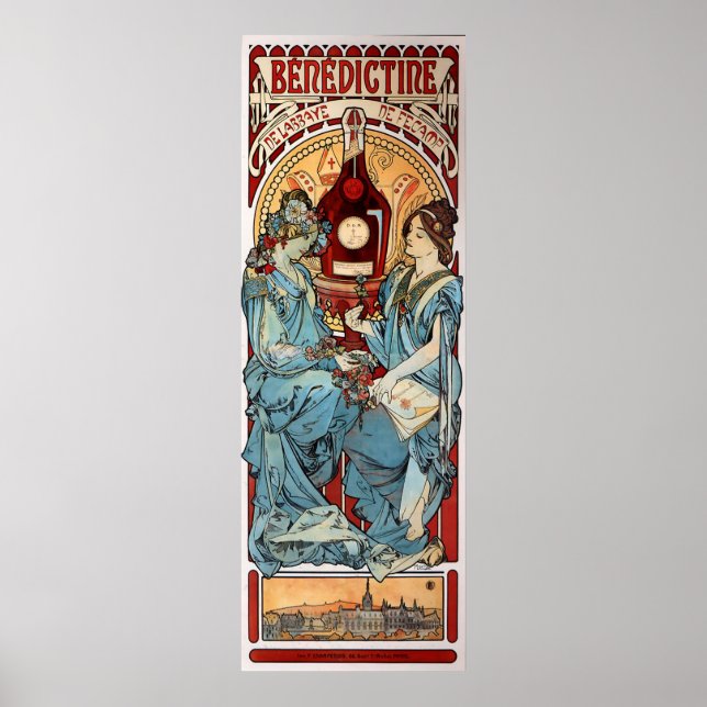 Alphons Mucha Benediktine Poster (Framsidan)