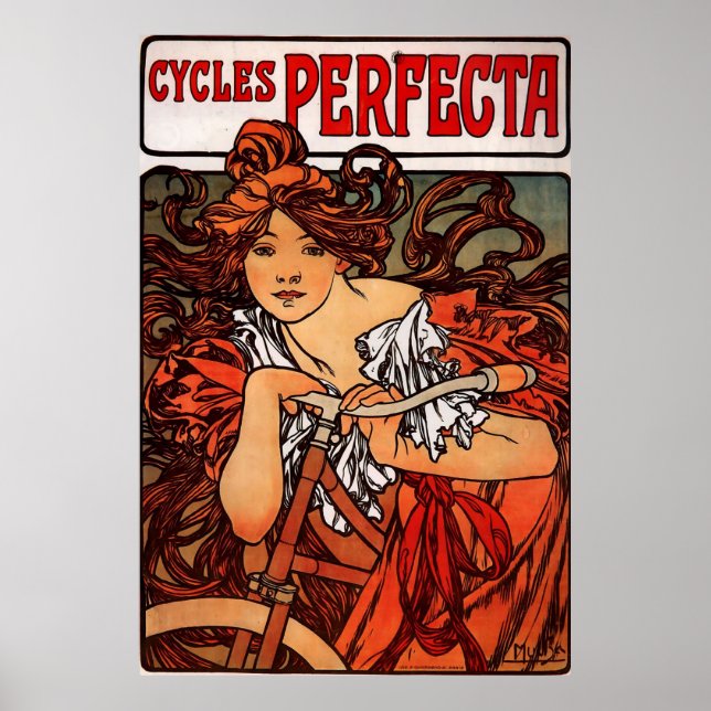 Alphons Mucha Cycles Perfecta Poster (Framsidan)