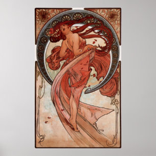 Alphons Mucha Dancing Dam Poster