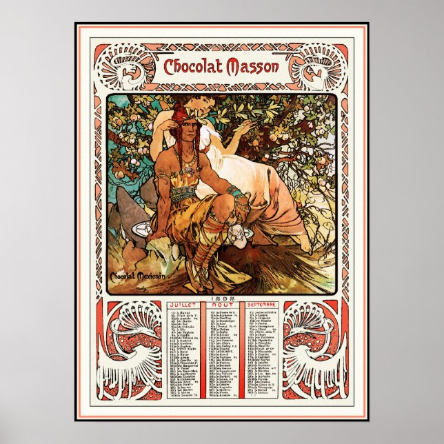 Alphonse (Alfons) Mucha Art nouveau Poster (Framsidan)