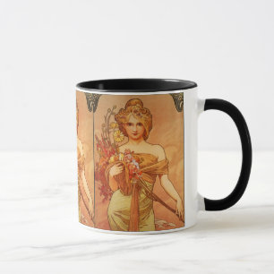 Alphonse (Alfons) Mucha bukett Mugg