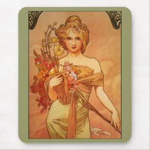 Alphonse (Alfons) Mucha Buquet Mousepad Musmatta