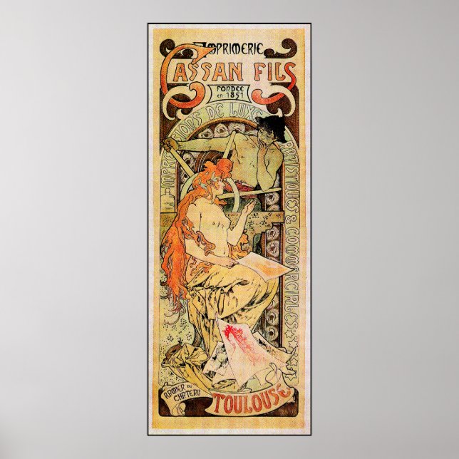 Alphonse (Alfons) Mucha Poster: Kassan Fils Poster (Framsidan)