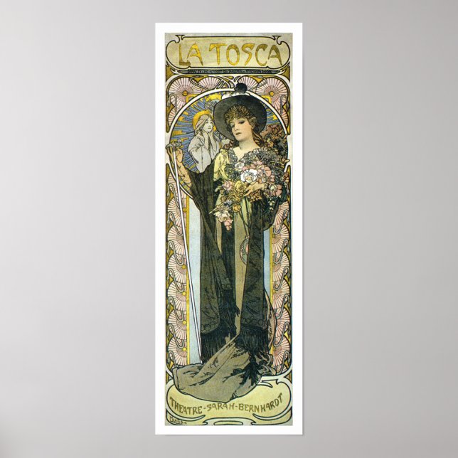 Alphonse [Alfons] Mucha Poster Skriv ut: La Tosca (Framsidan)