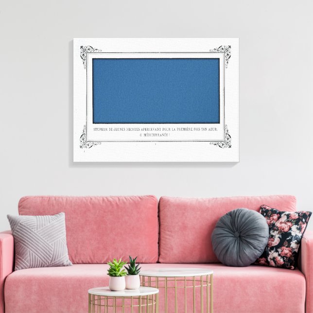 Alphonse Allais, April Fools, Blue, Abstrakt Art Canvastryck (Insitu (Vardagsrum))