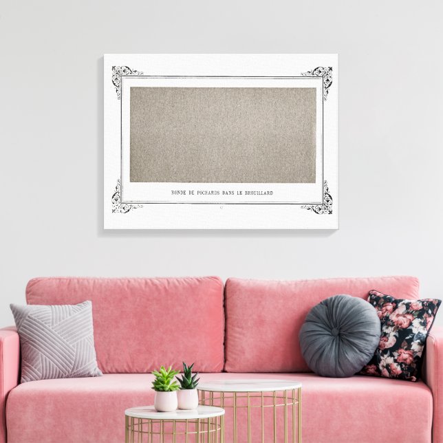 Alphonse Allais, April Fools, Grått, Abstrakt Art Canvastryck (Insitu (Vardagsrum))