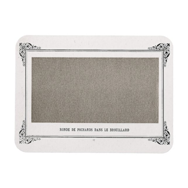 Alphonse Allais, April Fools, Grått, Abstrakt Art Magnet (Horisontell)