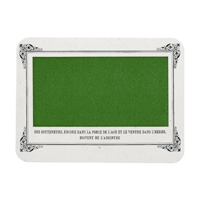 Alphonse Allais, April Fools, Grönt, Abstrakt Art Magnet (Horisontell)