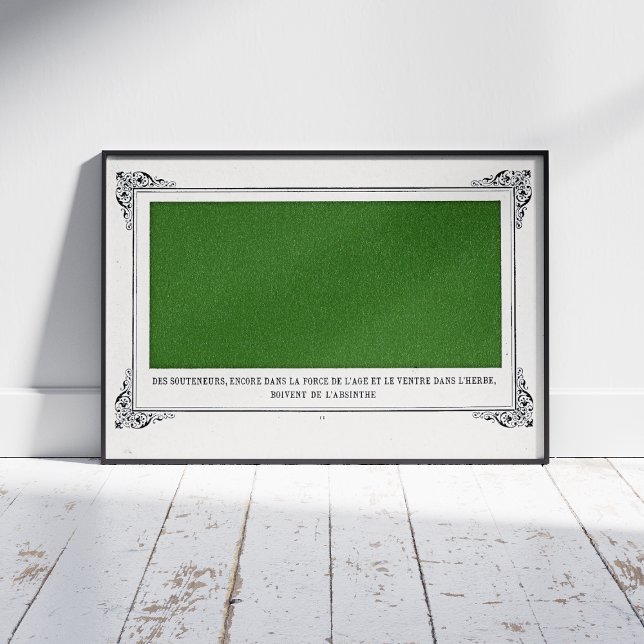 Alphonse Allais, April Fools, Grönt, Abstrakt Art Poster (Skapare uppladdad)