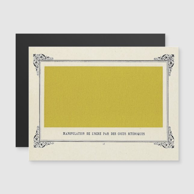 Alphonse Allais, April Fools, Gult, Abstrakt Art Magnetisk Inbjudningskort (Fram/baksida)