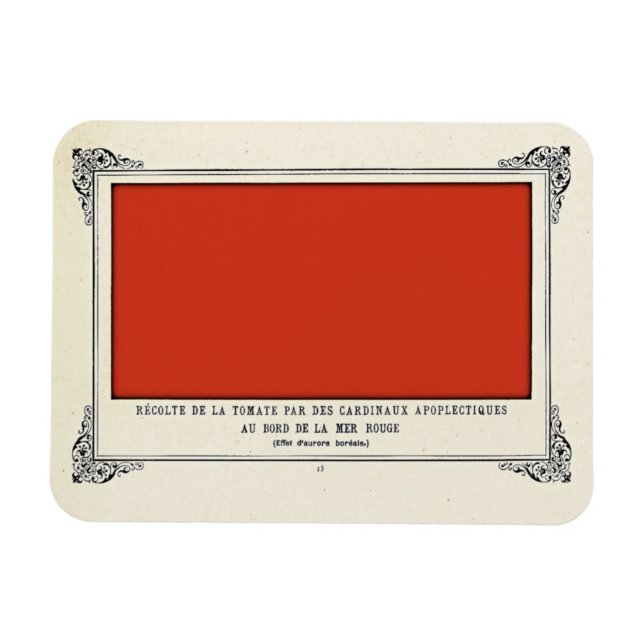 Alphonse Allais, April Fools, Red, Abstrakt Art Magnet (Horisontell)