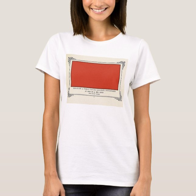 Alphonse Allais, April Fools, Red, Abstrakt Art T Shirt (Framsida)