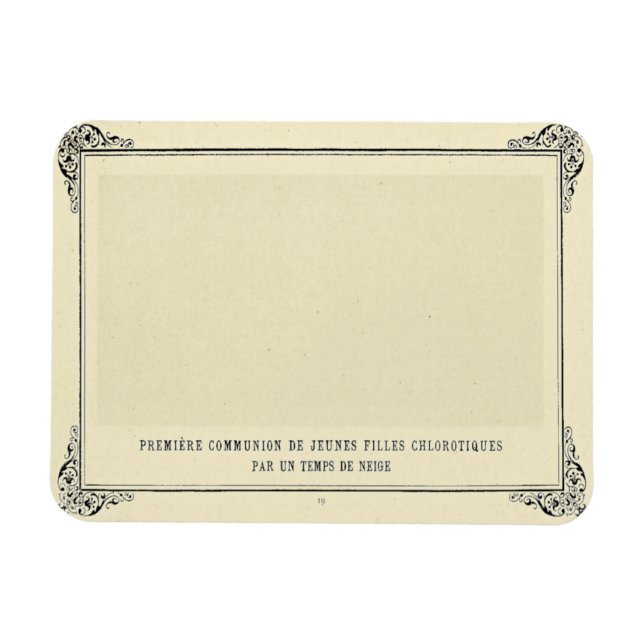 Alphonse Allais, April Fools, White, Abstrakt Art Magnet (Horisontell)