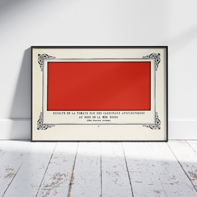 Alphonse Allais, Aprilskämt, Röd, Abstrakt konst Poster (Skapare uppladdad)