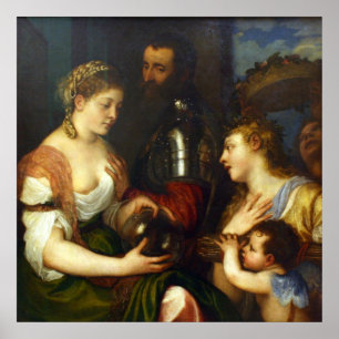 Alphonse av Alvalos, Markis del Vasto - Titian Poster