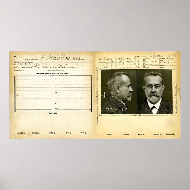 Alphonse Bertillon (1893) Poster (Framsidan)