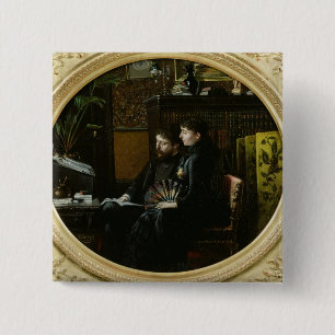 Alphonse Daudet och hans fru i deras studie Knapp