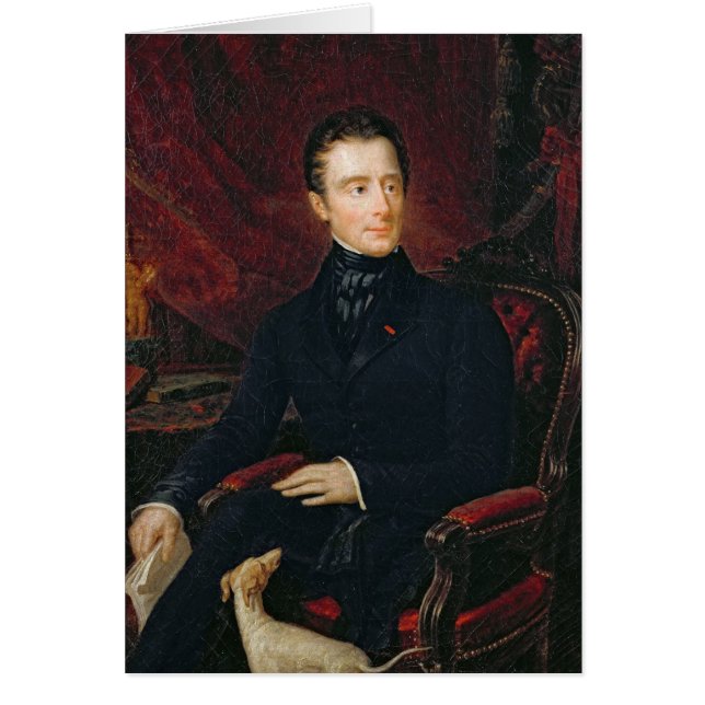 Alphonse de Lamartine Hälsningskort (Framsidan)