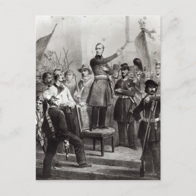 Alphonse de Lamartine i stadshuset Vykort (Framsida)