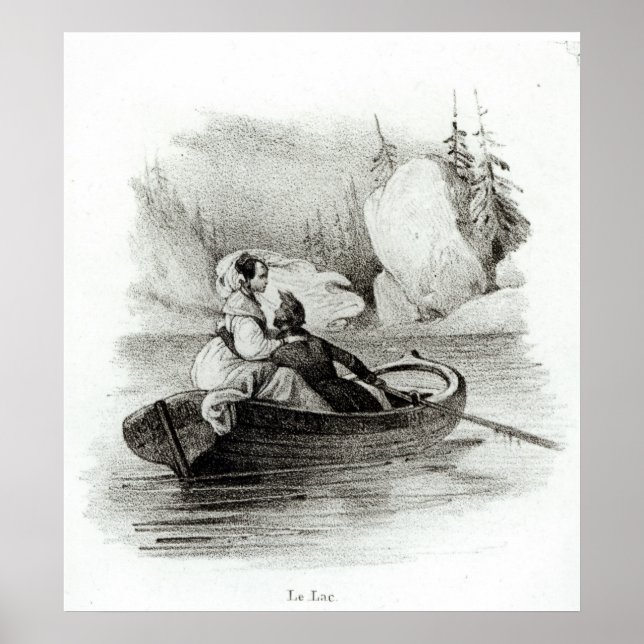 Alphonse de Lamartine och Elvire Poster (Framsidan)