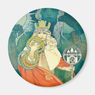 Alphonse Maria Mucha ~-art nouveau Magnet