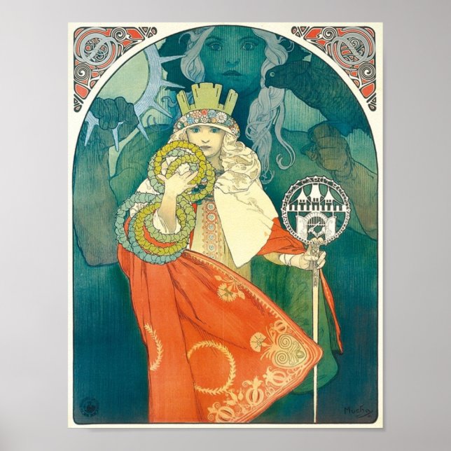 Alphonse Maria Mucha ~ Art nouveau Poster (Framsidan)
