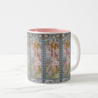 Alphonse Maria Mucha – Jugendstil Art nouveau Två-Tonad Mugg