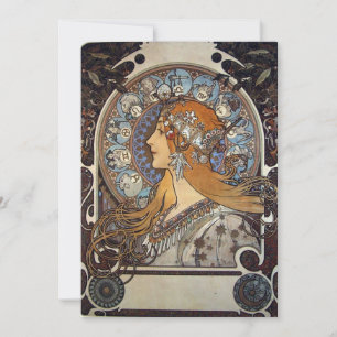 Alphonse Maria Mucha - Zodiac Inbjudningar