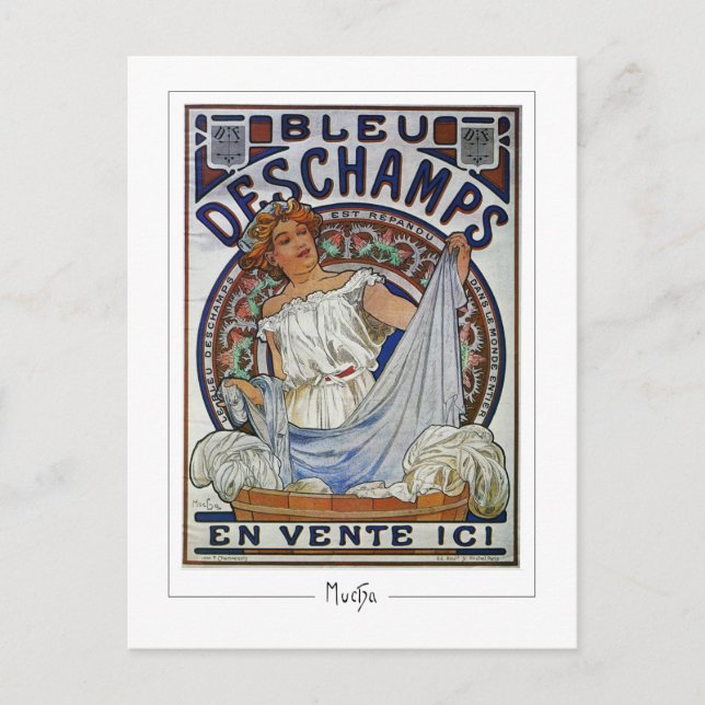 Alphonse Mucha #11 - Finkonst Postkort Vykort (Framsida)