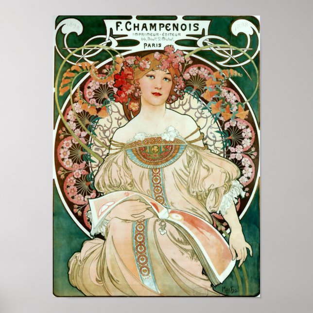 Alphonse Mucha 1895 Poster (Framsidan)