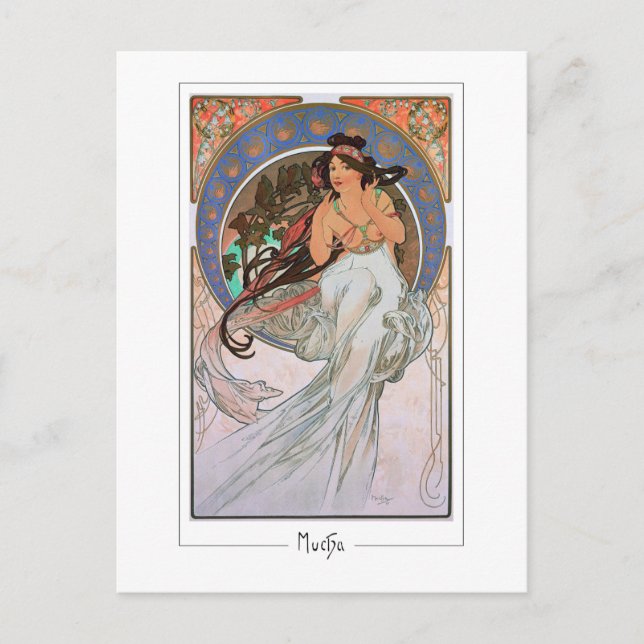 Alphonse Mucha #189 - Finkonstkort Vykort (Framsida)