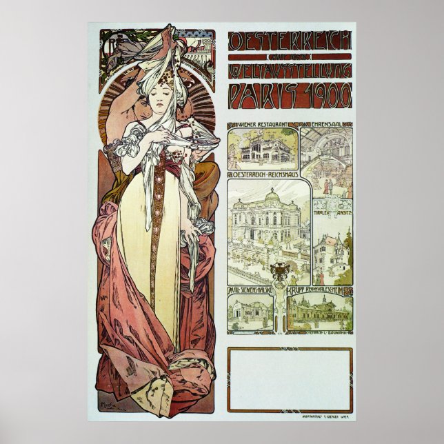 Alphonse Mucha. 1900 Poster (Framsidan)