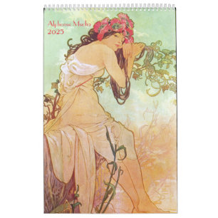 Alphonse Mucha 2025 Calendar Kalender