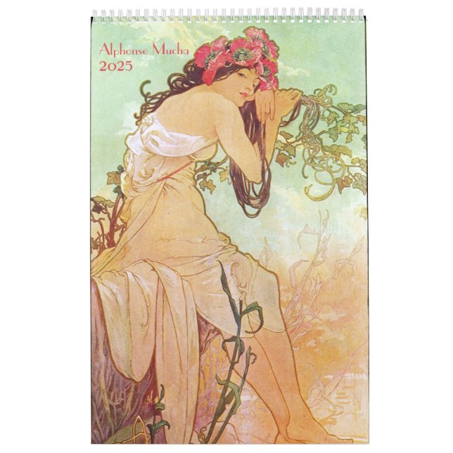 Alphonse Mucha 2025 Calendar Kalender (Omslag)