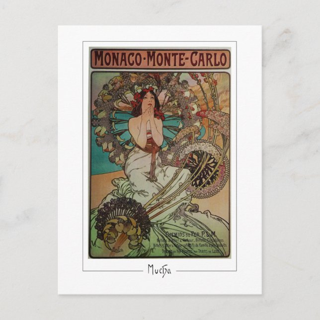 Alphonse Mucha #262 - Finkonst Postkort Vykort (Framsida)