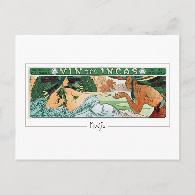 Alphonse Mucha #273 - Finkonstpostkort Vykort (Framsida)