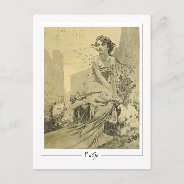 Alphonse Mucha #290 - Fin Art-vykort Vykort (Framsida)