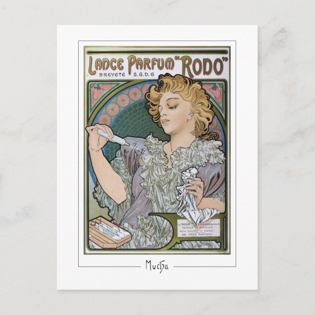 Alphonse Mucha #2 - Finkonstkort Vykort (Framsida)