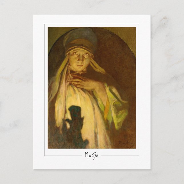 Alphonse Mucha #334 - Finkonstpostkort Vykort (Framsida)